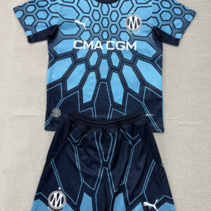 Olympique de Marseille 2026/27 Blue Goalkeeper Jersey – Kids Version