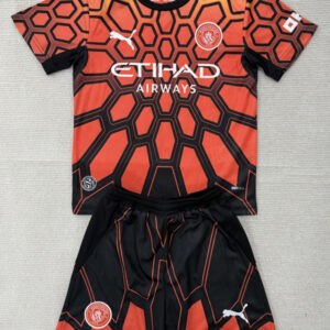 Manchester City 2026/27 Orange Goalkeeper Jersey – Kids Version