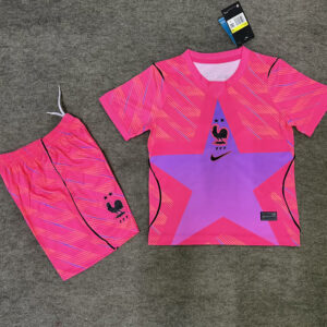 France 2026/27 Pink Goalkeeper Jersey – Kids Version