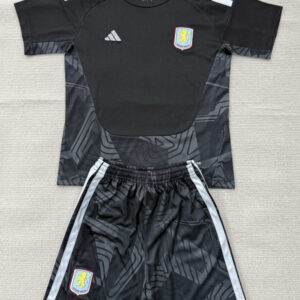 Aston Villa 2026/27 Black Goalkeeper Jersey – Kids Version