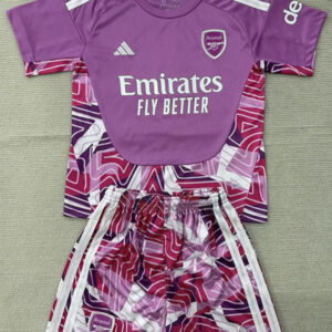 Arsenal 2026/27 Pink Purple Goalkeeper Jersey – Kids Version