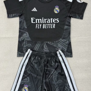 Real Madrid 2026/27 Black Goalkeeper Jersey – Kids Version