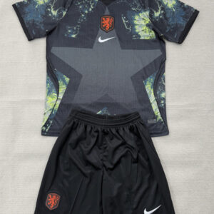 Netherlands 2026/27 Black Goalkeeper Jersey – Kids Version
