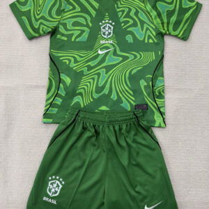 Brazil 2026/27 Green Goalkeeper Jersey – Kids Version