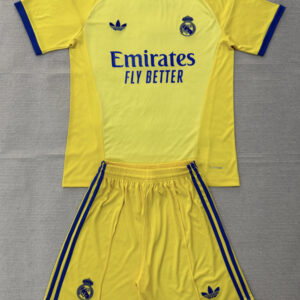 Real Madrid 2026/27 Yellow Goalkeeper Jersey – Kids Version