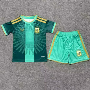 Argentina 2026/27 Messi Farewell Match Green Jersey – Kids Version